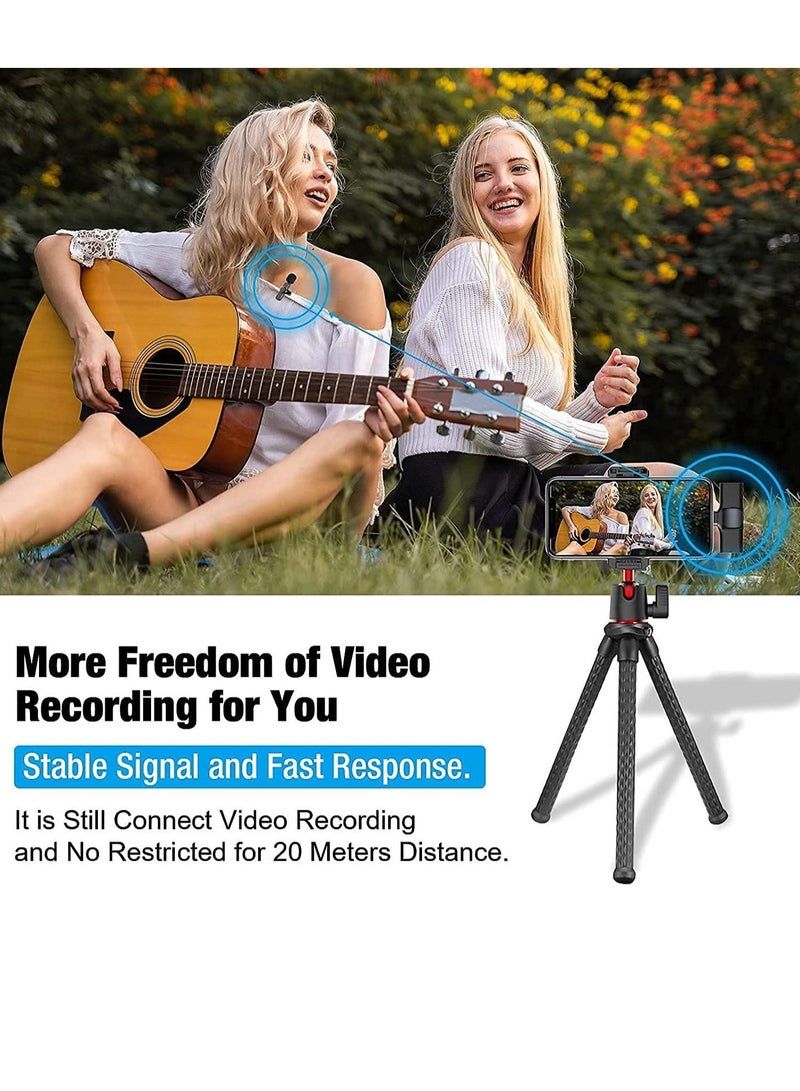 Wireless Lavalier Microphone for Type-C, Plug & Play Lapel Clip-on Mini Mic for gaming Video Recording - Noise Reduction Bluetooth - Image 3