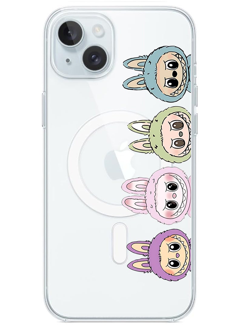 Theodor Magnetic Case for Apple iPhone 15 Compatible with MagSafe Wireless Charging, Shockproof Phone Bumper Cover Labubu (5) - Image 1