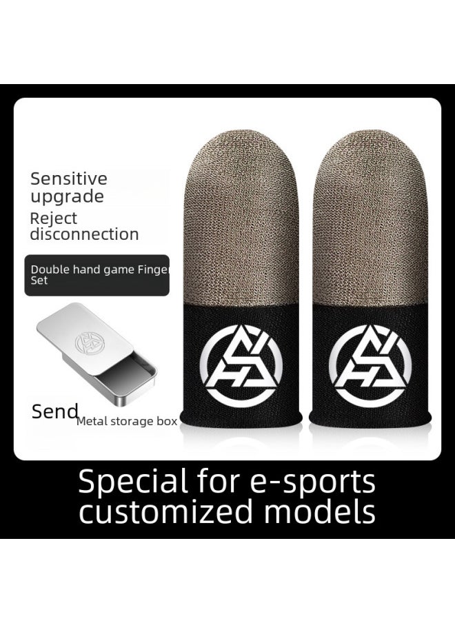 Generic Explosions Game Finger Sleeve Silver Fiber Sensitive E-sports Chicken Finger Sleeve Breathable Touch Screen Hand Swimming Finger Sleeve Direct Sales-Product Color:Electric Competition ]  - Image 2