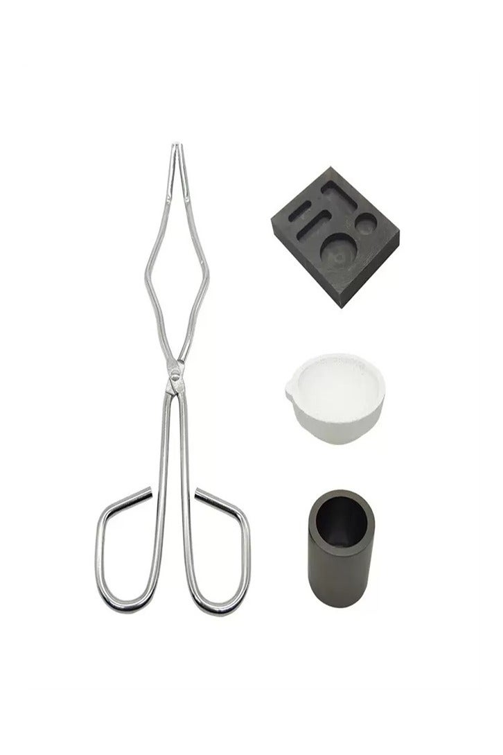 Graphite Moulds Smelting Kit High Purity Torch Melting Kit Mould Crucible Tong Bowl Combo Ingot Melting Casting Refining Set - Image 1