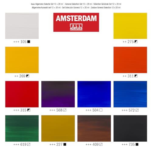 Amsterdam Acrylic Standard Series Paint Set 12x20milliliter - Image 4