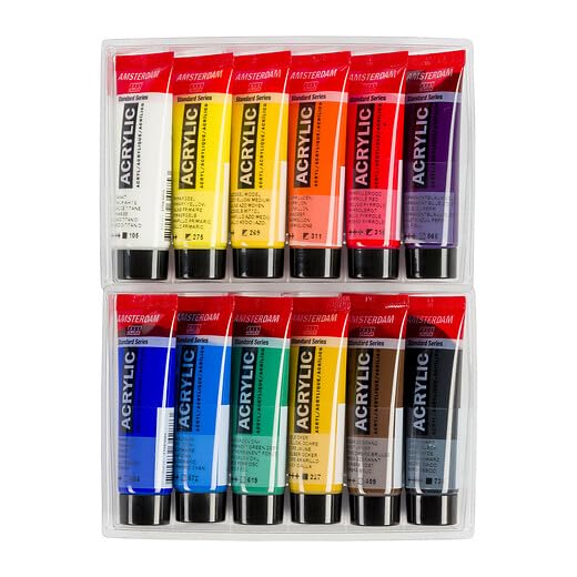 Amsterdam Acrylic Standard Series Paint Set 12x20milliliter - Image 2