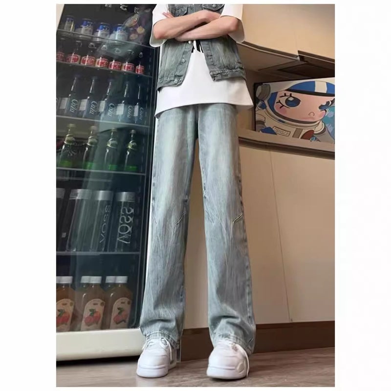 Unisex Classic Denim Jeans Loose Fit Daily Outdoor Wear - Image 5