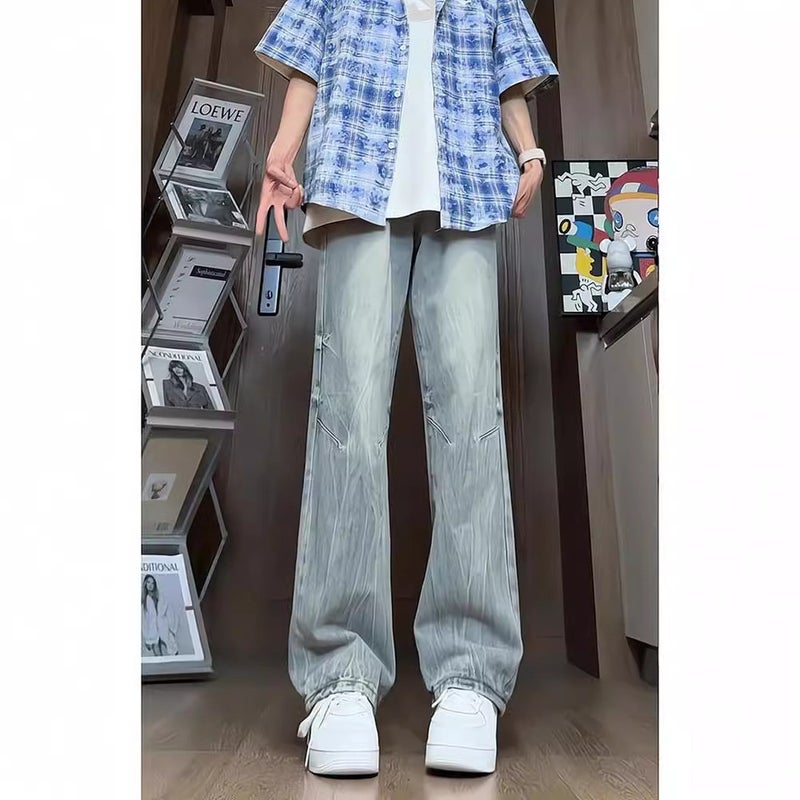 Unisex Classic Denim Jeans Loose Fit Daily Outdoor Wear - Image 2