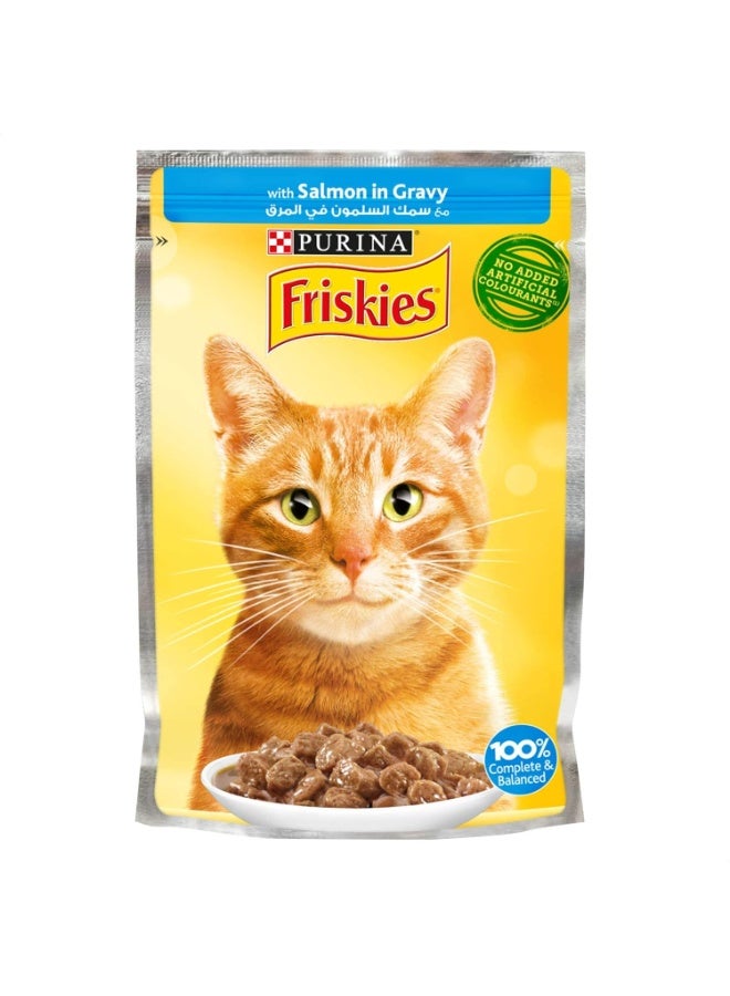 Friskies Salmon Chunks in Gravy Wet Cat Food, 85g - Image 2
