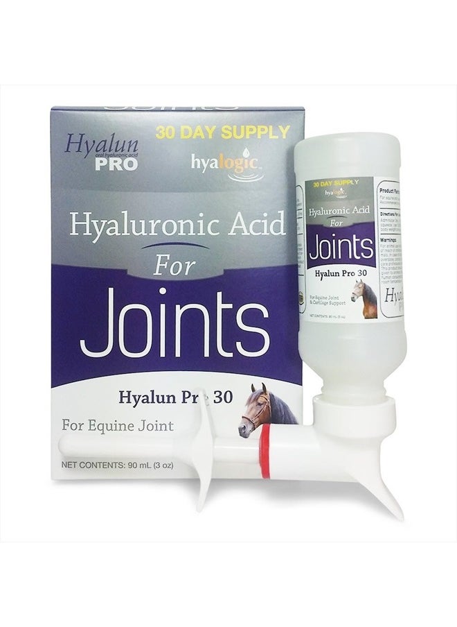 Hyalogic Hyaluronic Acid for Horses 30 Day Supply for Joint Health - Easy Oral Tip Dispenser - Liquid HA for Equine Joints & Cartilage Support Supplement - Hyalun Pro Equine Supplies - 3 oz / 90 ml  - Image 1