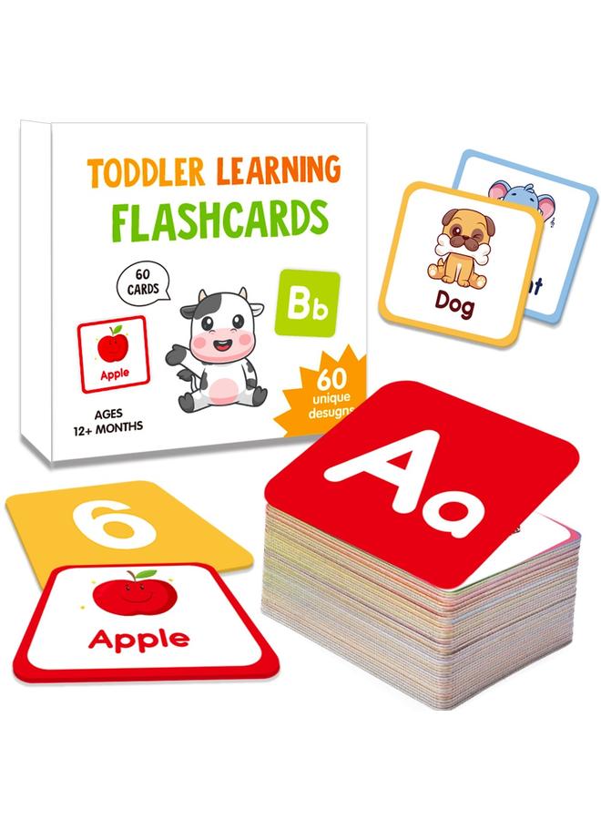 Bluejw Cognitive Card Children's Cartoon English Flash Card Letter Shape Animal Learning Puzzle Enlightenment Early Education Card - Image 2