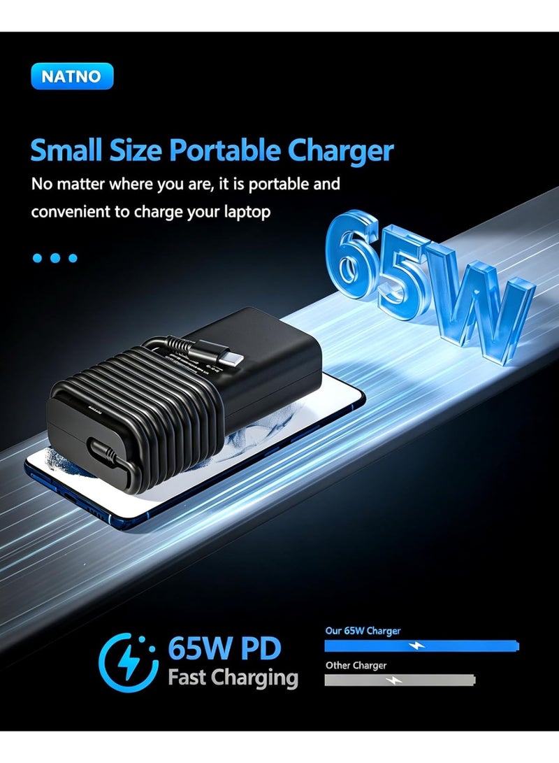 Zexen 65W USB C Charger Compatible with Dell Latitude Laptop Power Cord Fit for Latitude 3340 3440 3450 5540 5530 5520 5550 5440 5430 5420 5450 5340 7340 7440 2in1 XPS 13 9360 9370 Type C Laptop - Image 4