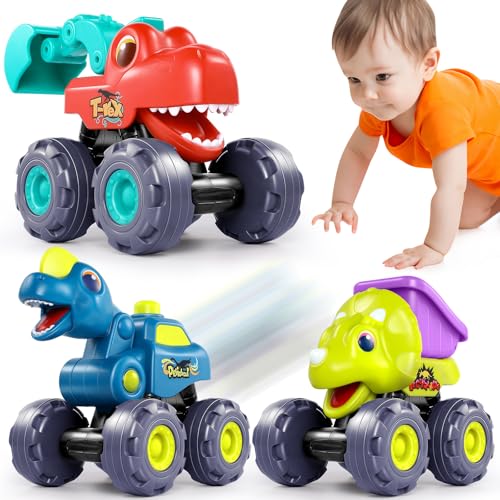OCATO Dinosaur Monster Trucks for Toddlers 24 Years Dinosaur Toys for Kids 2 3 4 5 Kids Toys Boys 35 Baby Toddler Boy Toys Gifts Age 2 3 4 Birthday Gifts Xmas - Image 1
