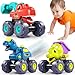 OCATO Dinosaur Monster Trucks for Toddlers 24 Years Dinosaur Toys for Kids 2 3 4 5 Kids Toys Boys 35 Baby Toddler Boy Toys Gifts Age 2 3 4 Birthday Gifts Xmas - Image 2