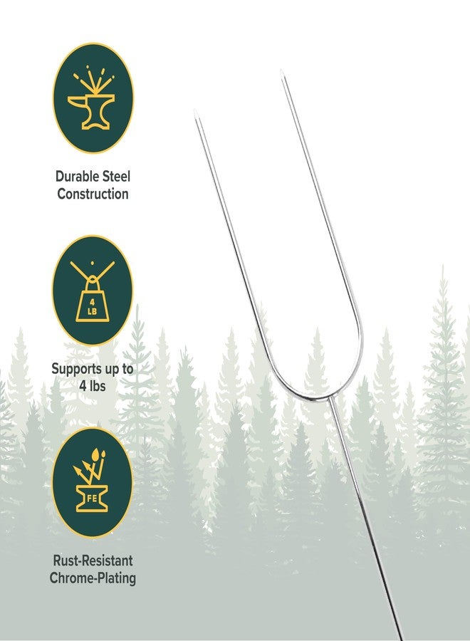 Coghlan's Camp Forks 6-Pack – 40" Solid Steel, Marshmallow Sticks with Wooden Handles | Heavy-Duty Camping Essentials for Fire Pit Roasting, BBQ Grilling & Outdoor Cooking - Image 2