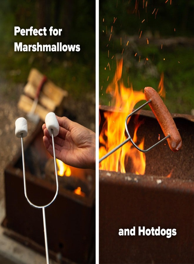 Coghlan's Camp Forks 6-Pack – 40" Solid Steel, Marshmallow Sticks with Wooden Handles | Heavy-Duty Camping Essentials for Fire Pit Roasting, BBQ Grilling & Outdoor Cooking - Image 3