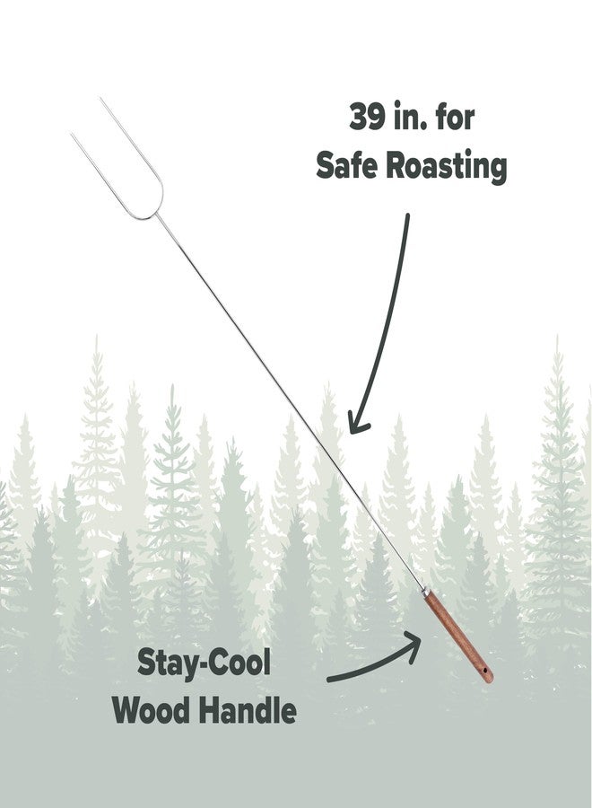 Coghlan's Camp Forks 6-Pack – 40" Solid Steel, Marshmallow Sticks with Wooden Handles | Heavy-Duty Camping Essentials for Fire Pit Roasting, BBQ Grilling & Outdoor Cooking - Image 4