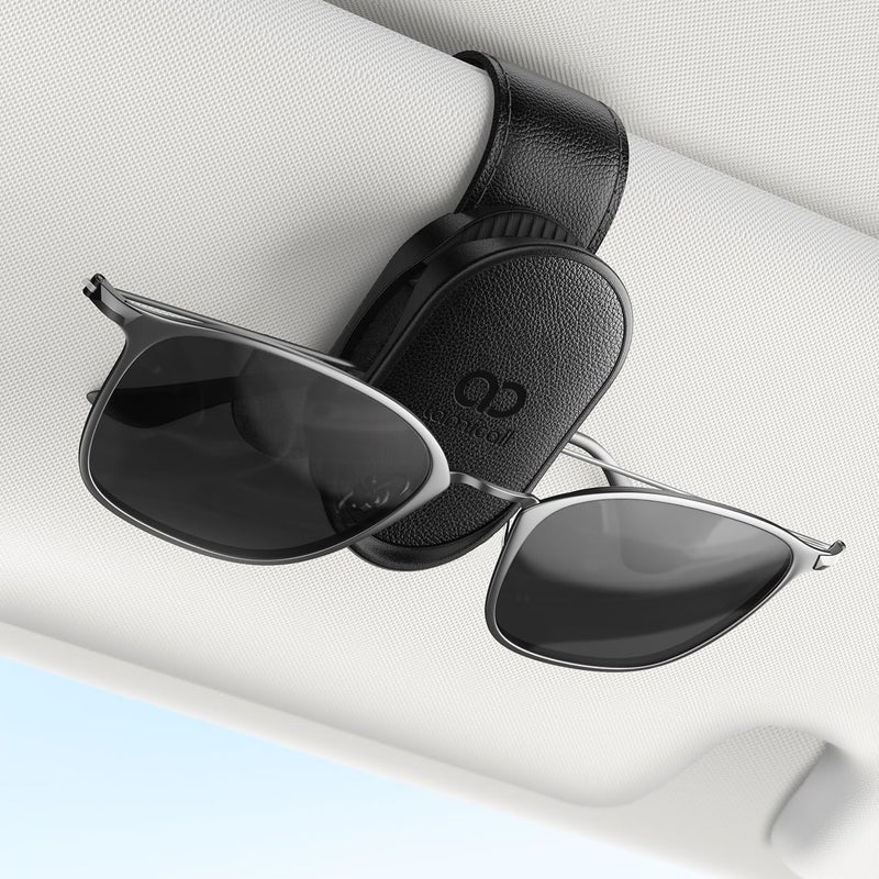 Lamicall Auto-Lock Sunglasses Holder for Car Visor - Black - Image 1