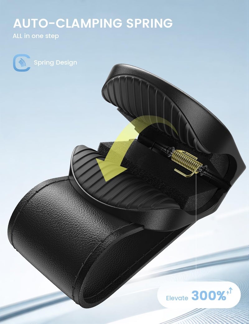 Lamicall Auto-Lock Sunglasses Holder for Car Visor - Black - Image 4