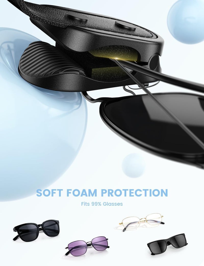 Lamicall Auto-Lock Sunglasses Holder for Car Visor - Black - Image 5