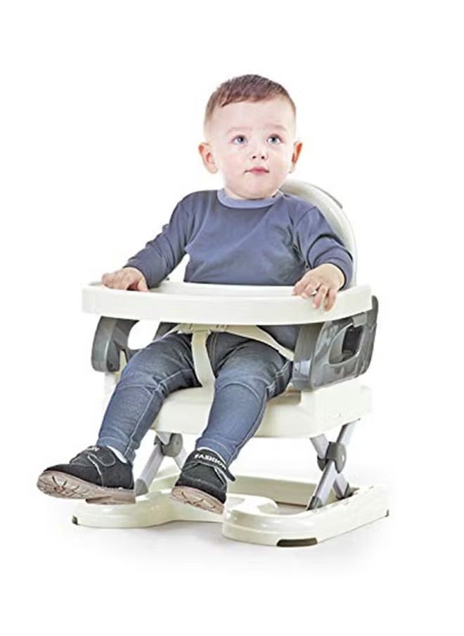 Lightweight Folding Booster Seat With Tray, Soft and Skin-friendly Fabric for Kids