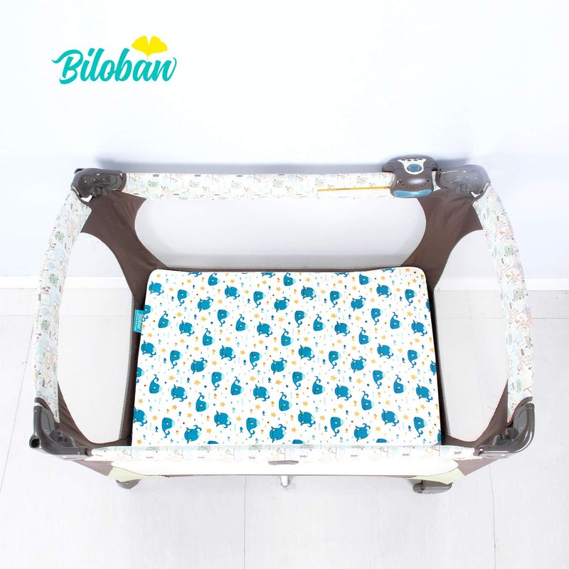 Biloban Pack and Play Sheets Fitted 2 Pack Playard Sheet Fits for Graco Pack n Play Mattress Mini Crib Sheets for Baby Boys  Girl - Image 3