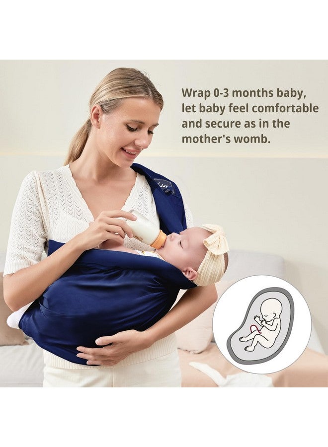 CUBY Baby Carrier by Cuby, Natural Cotton Baby Wraps Sling Baby Holder Extra Comfortable for Easy Wearing Carrying for Newborn, Soft and Adjustable Newborn and Toddler Carrier Slings (Dark Blue) - Image 3
