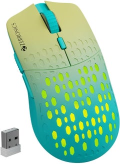 ZEBRONICS ZEBRONICS Newly Launched Marine Wireless Gaming Mouse with Rechargeable Battery, Multicolor LED Lights (Green)  - Image 1