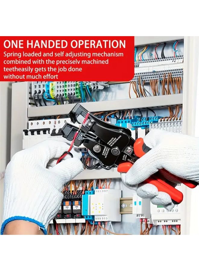 Automatic Wire Stripper 3 In 1 High Carbon Steel Dual Color Handle Crimping Cutting Tool - Image 5