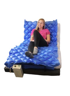 Generic Pressure Alternating Air Mattress Pad with Electric Pump, Silent Operation, Prevents Pressure Ulcers and Bedsores, PVC, Blue  - Image 4
