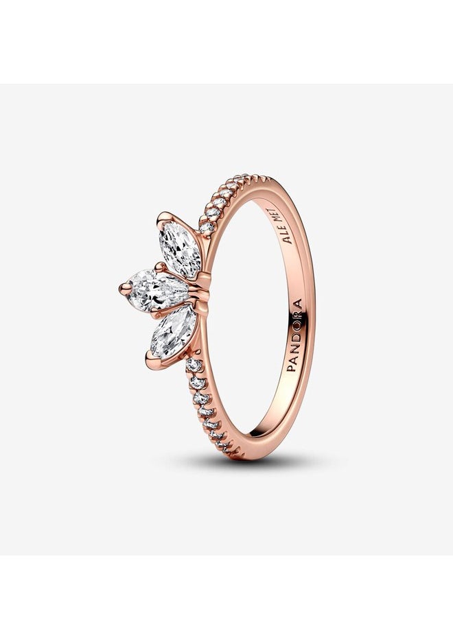 Pandora Violet - Pandora's new women's ring rose gold clover petal ring fashionable diamond (size: 54) - Image 1
