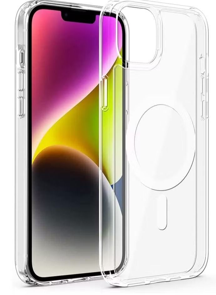IAF Magnetic Designed for iPhone 14 Case 6.1 Inch, Strong Magnets Non-Yellowing Military Grade Protection Compatible with MagSafe Protective Slim Cover Clear - Image 1