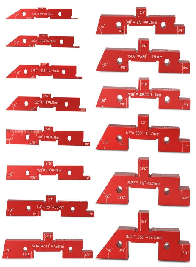 Comfylichi Table Setup Blocks for Woodworking, 14pcs Aluminum Alloy Precision Set up Bars, Precision Height, Depth, Angle & Fence Alignment Gauge Set - Router and Saw Accessories with Storage Case - Image 5