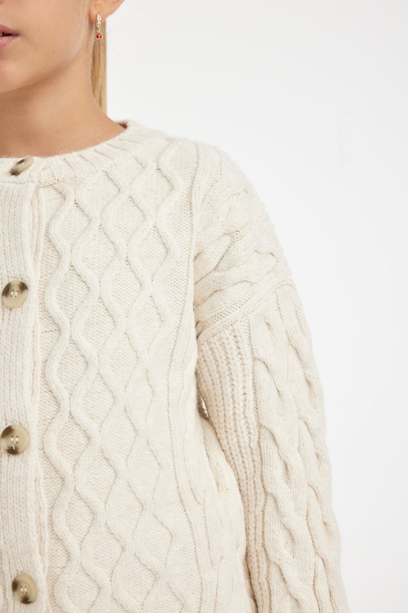 DeFacto Girl Standard Fit Crew Neck Cardigan - Image 4