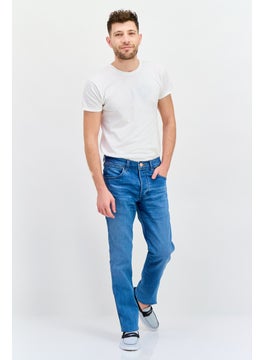 Wrangler Men Regular Fit Wash Stretchable Denim Jeans, Blue  - Image 4