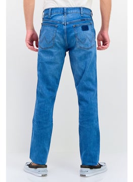 Wrangler Men Regular Fit Wash Stretchable Denim Jeans, Blue  - Image 3