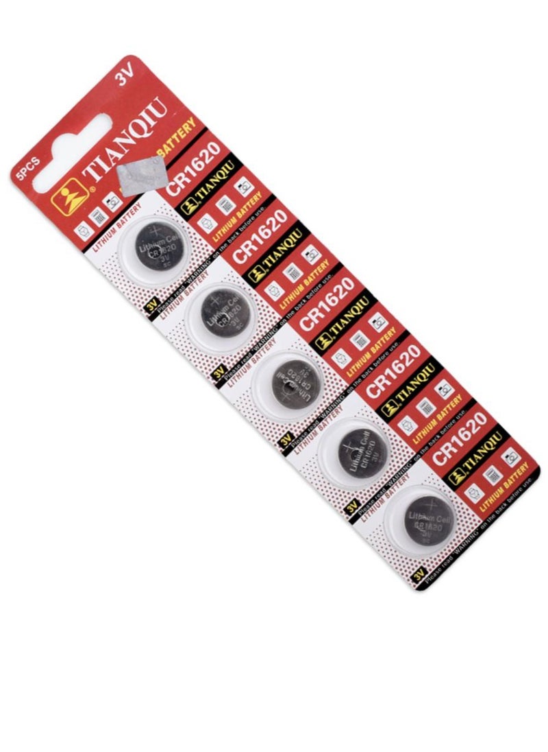 بطاريات ليثيوم زرية 3 فولت من Maxell 5 × CR1620 BR1620 CR 1620 - منتج رسمي من Maxell