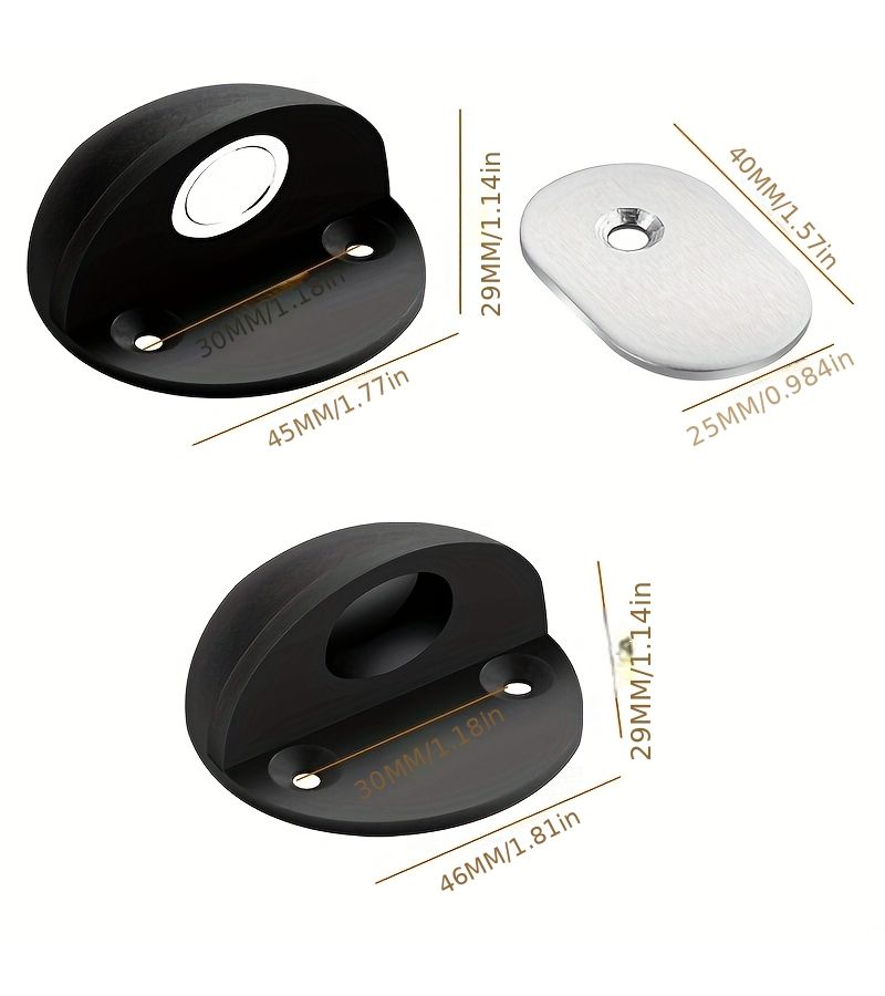 1pc Transparent Non Magnetic Dual Use Turtle Top Door Stop Holder For Bathroom Bedroom Study Room Strong Anti Collision Anti Pinch Door Stopper Entrance Door - Image 2