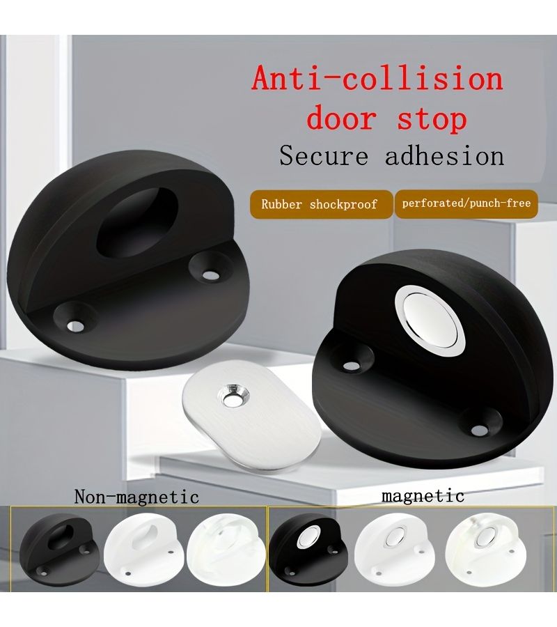 1pc Transparent Non Magnetic Dual Use Turtle Top Door Stop Holder For Bathroom Bedroom Study Room Strong Anti Collision Anti Pinch Door Stopper Entrance Door - Image 1