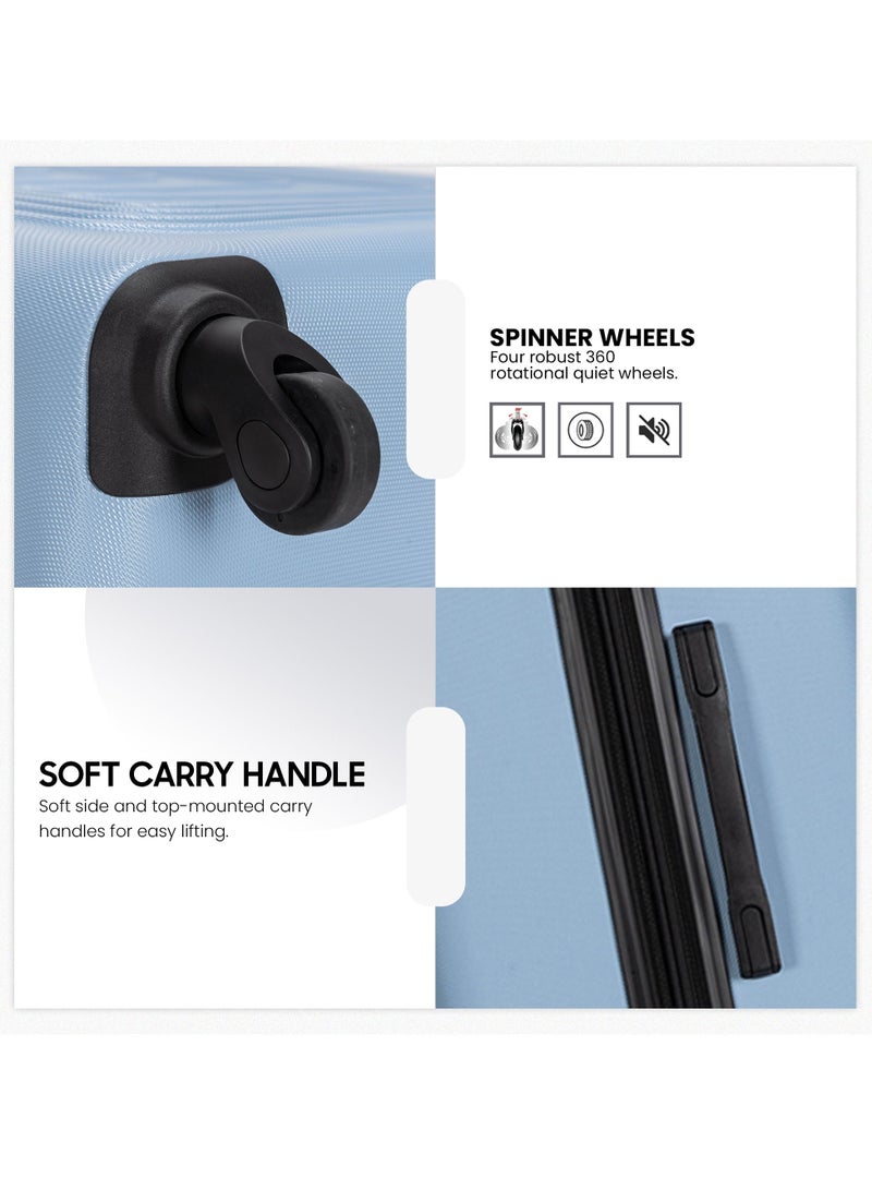 Stargold Luggage Set of 4, ABS Hard Shell Suitcase with Expandable Zipper, 360° Spinner Wheels, Number Lock, Lightweight Trolley Travel Bag - Image 5