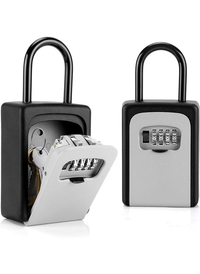 Key Lock Box, Combination Lock Box Wall Mounted Waterproof Key Storage Lock Box Waterproof Resettable Code House Security Lock Box