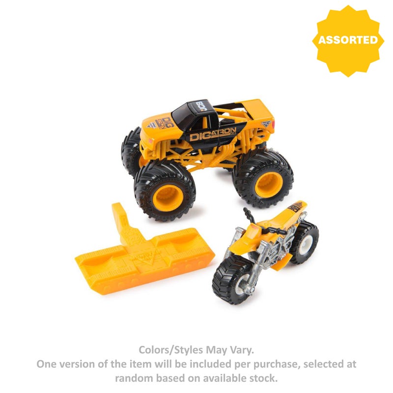 Monster Jam Supercross Bike & Monster Truck Vehicle 2-Pack (1:64, Assorted) - Image 3