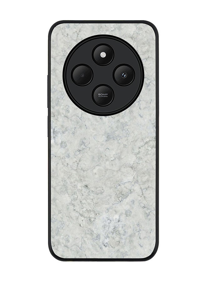 Stylizedd For Xiaomi Redmi 14C / 14R Case,Slim fit Camera Protection, Shockproof Thin Phone cover - Marble Texture White - Image 1