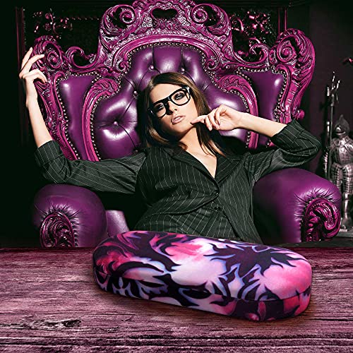 MyEyeglassCase Hard eyeglass case in Damask Paisley Microfiber Print | Glasses Case Hard Shell Holder with Microfiber Drawstring Pouch & Cleaning Cloth | Protective Small to Medium frames (AS166L Damask) - Image 2
