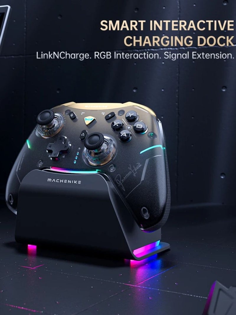Machenike G5 Pro V2 Mechanic Game Controller with Three-Mode Optical Joystick, Black - Image 2