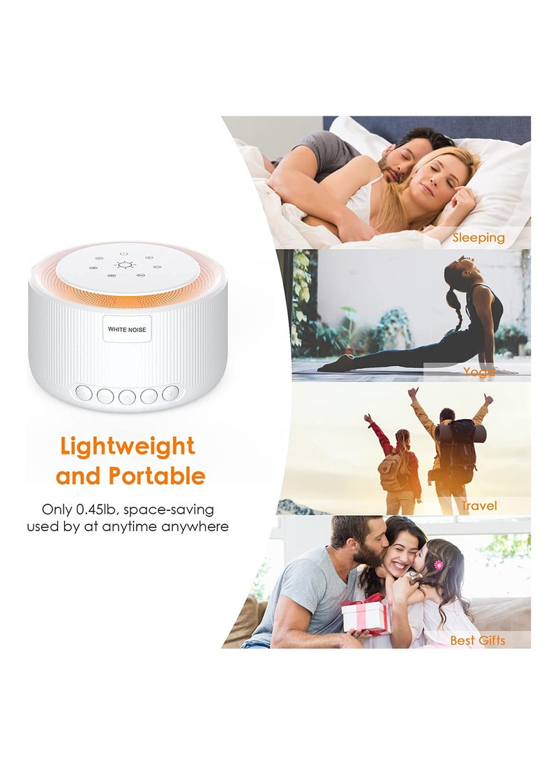 Generic - Sleep Sound Machine, White Noise Machine with 30 Natural Soothing Sounds, 30 Level Volume Light 3 Timer Memory Function, Noise Machine Powered by AC or USB, for Adults, Baby and Kids - Image 1