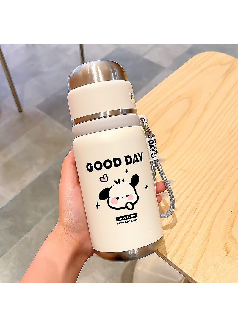 Generic - Cute Cartoon Dog Thermo Mug 316 Stainless Steel Tea Infuser Gray--luck dog - Image 1