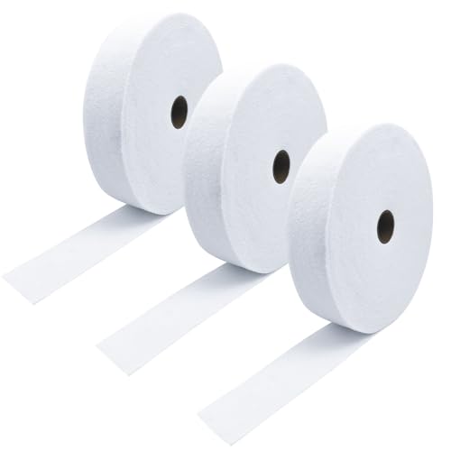 Foxtell Cotton Blend Batting Rolls 2 14 in x 50 Yard Total 150 Yard Jelly Roll Rug Quilt Batting for Upholstery - Image 1