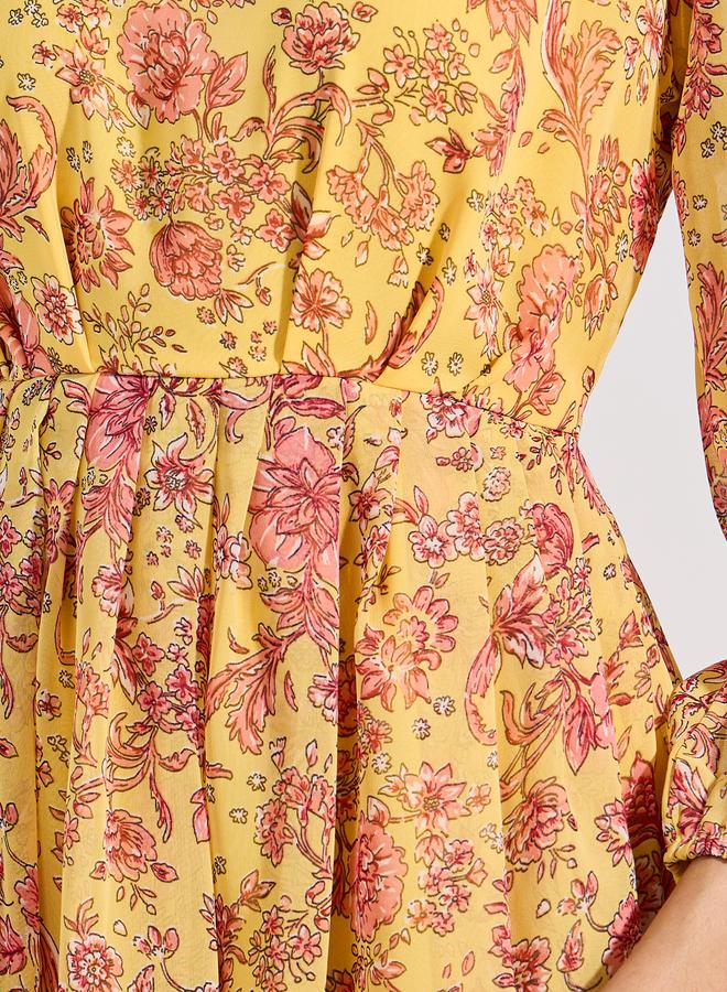 Styli Floral Chiffon Dress - Image 3