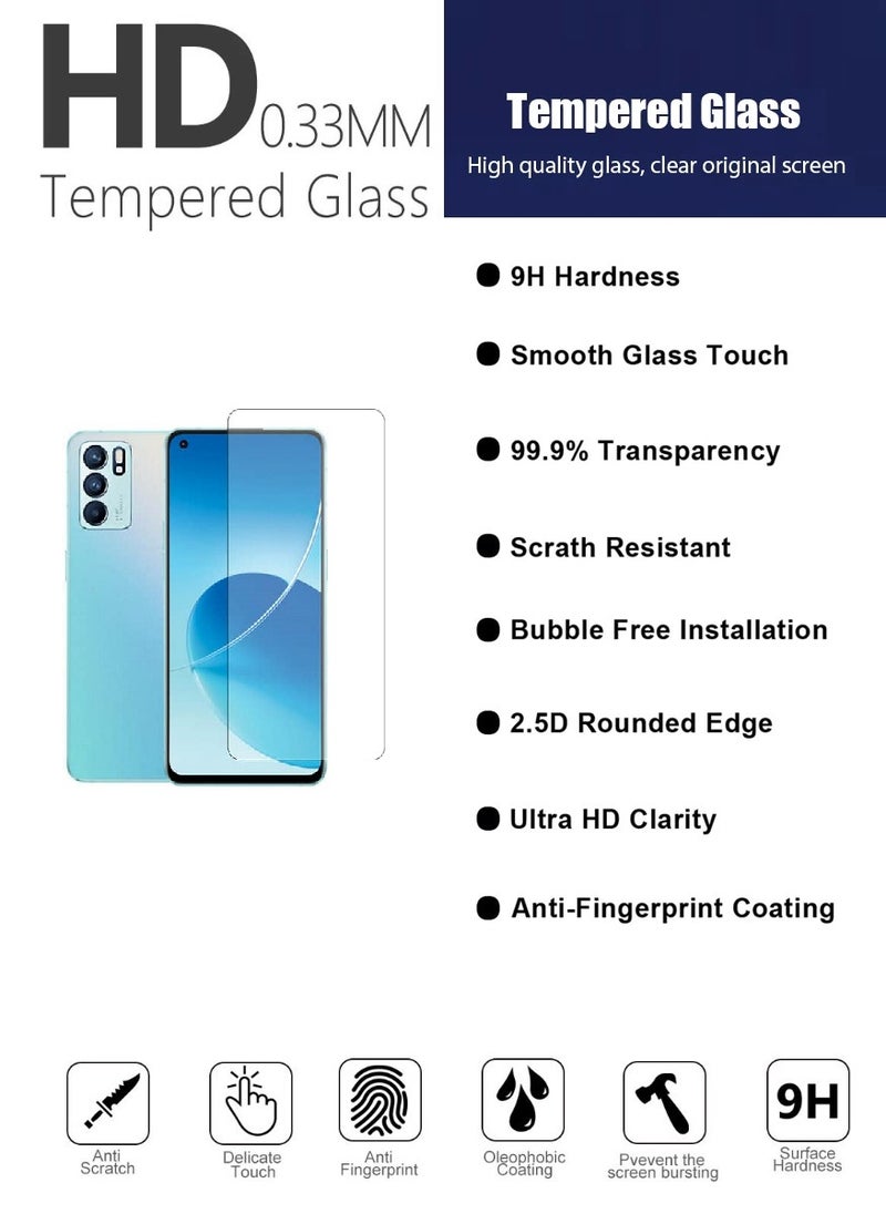 Super Tempered Glass Screen Protector Clear Designed For Oppo Reno6 Full Screen Coverage And Bubble Free - Image 5