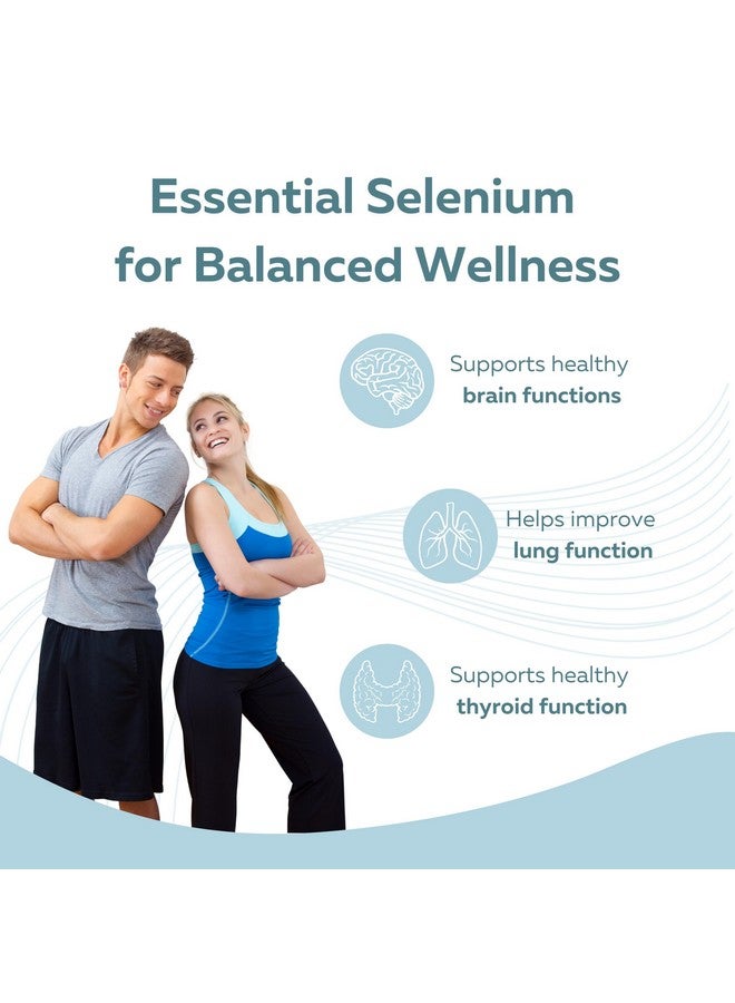 Health Aid HealthAid Selenium Supplement | Yeast-Free Antioxidant for Immune Support | Selenium for Thyroid Support & Heart Health | Thyroid Health Supplement for Women & Men | 60 Vegan Tablets (Pack of 1) - Image 2