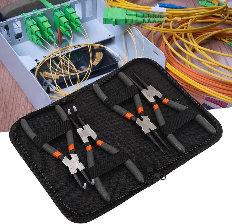 klarako Snap Pliers Circlip Pliers, Carbon Steel Snap Pliers Tool with PVC Coating for Installation Removal and Repair - Image 5