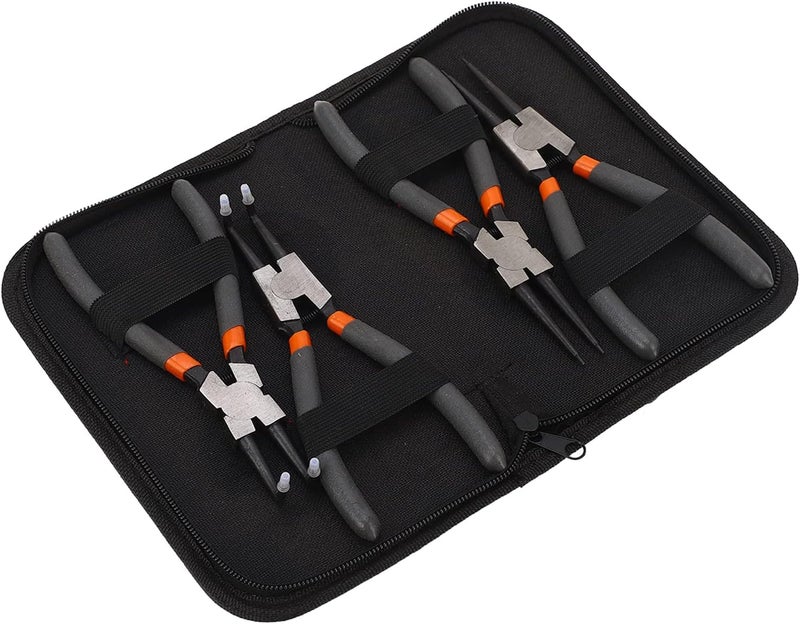 klarako Snap Pliers Circlip Pliers, Carbon Steel Snap Pliers Tool with PVC Coating for Installation Removal and Repair - Image 2