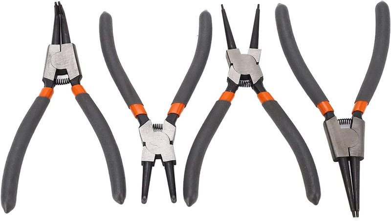 klarako Snap Pliers Circlip Pliers, Carbon Steel Snap Pliers Tool with PVC Coating for Installation Removal and Repair - Image 3